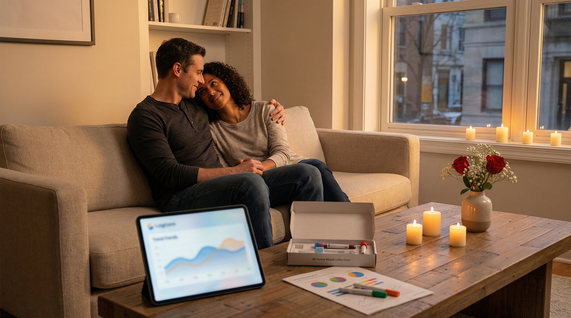 Couple reviewing libido-focused lab results
