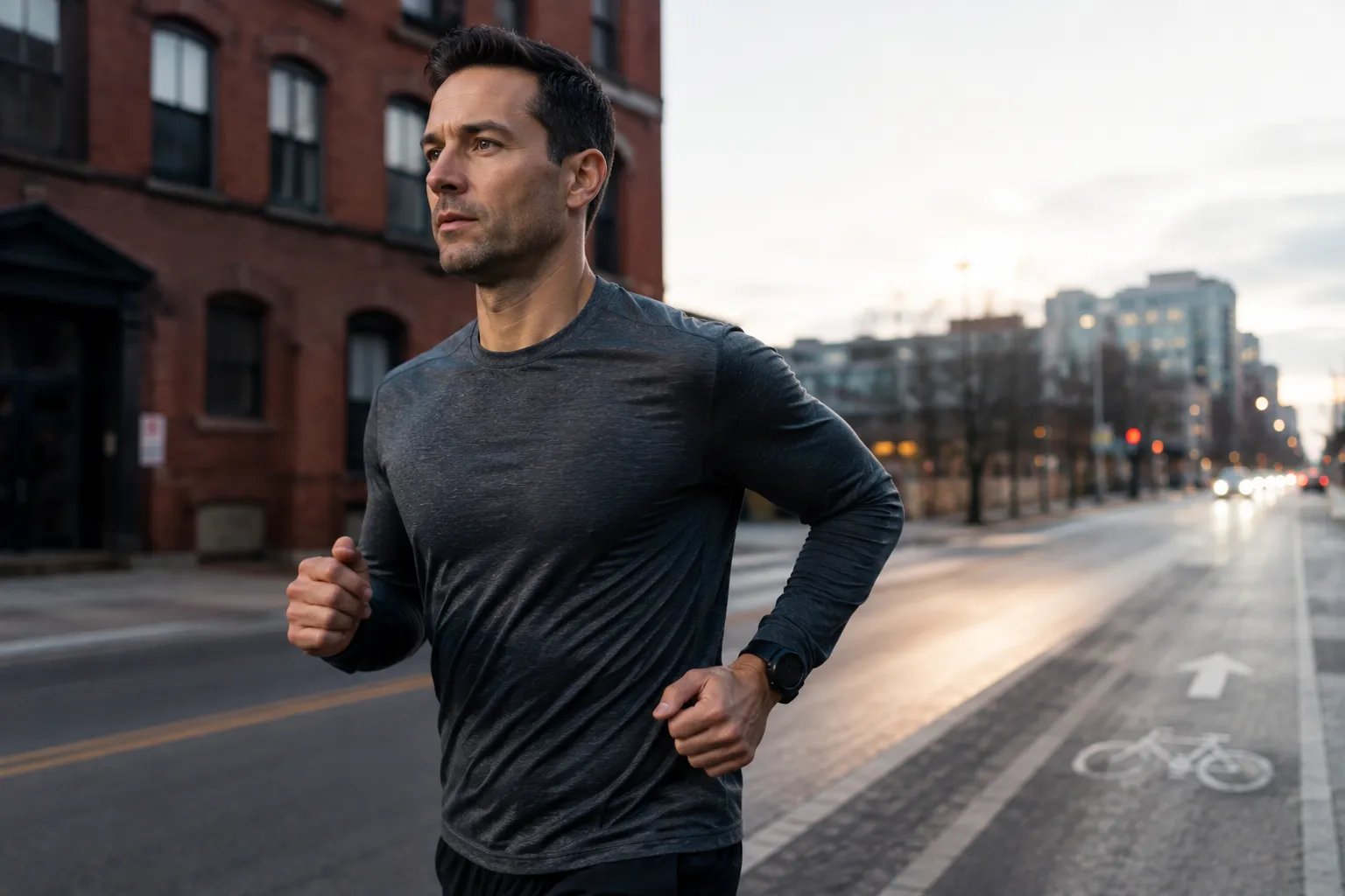 Man in his 30s running, representing low testosterone signs at 30