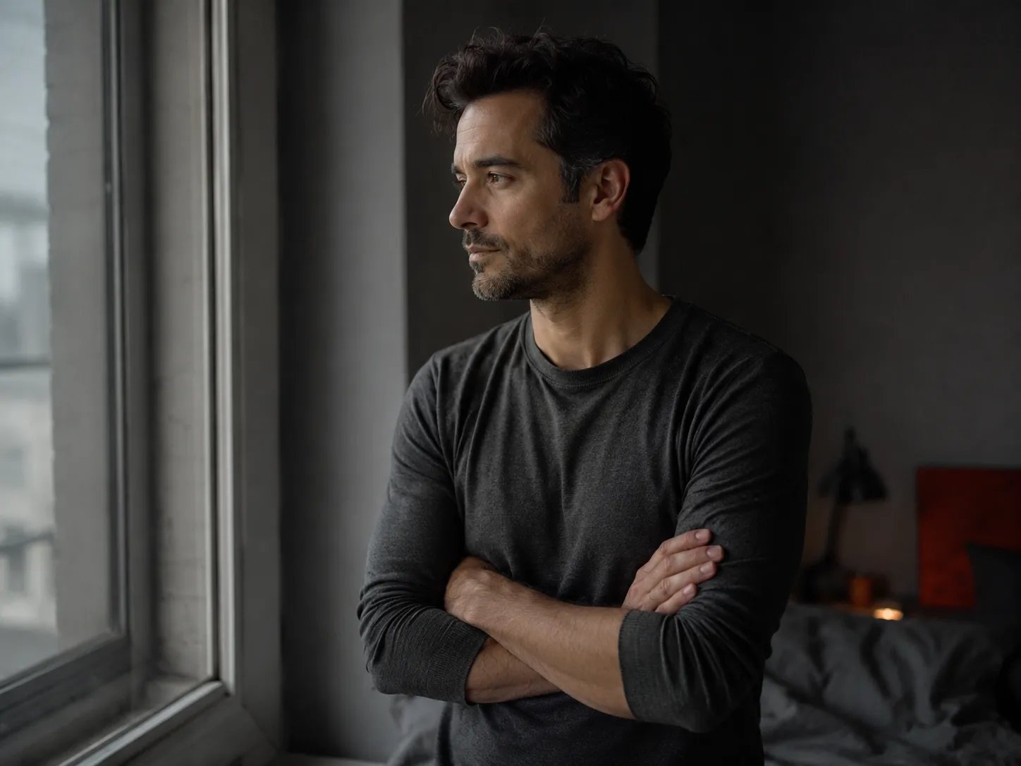 Man in morning light reflecting on his first year on TRT progress