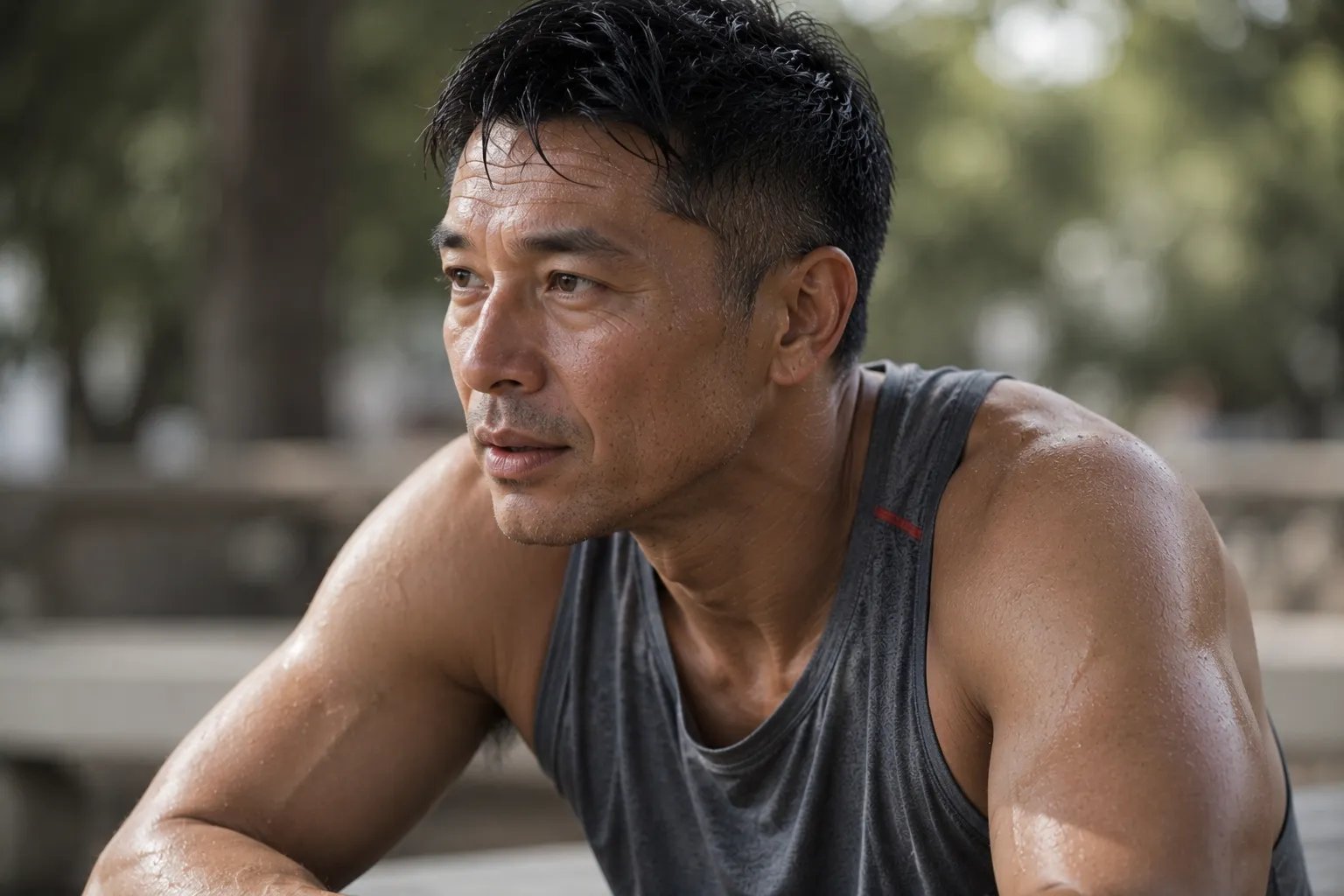 Man noticing reduced recovery and low testosterone symptoms despite normal tests