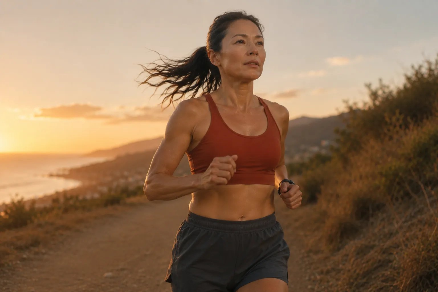 Woman in her 40s reflecting during the perimenopause transition stage before menopause
