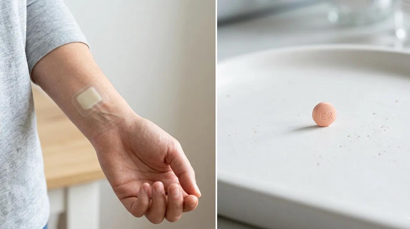 Transdermal estrogen patch vs oral estrogen pill comparison